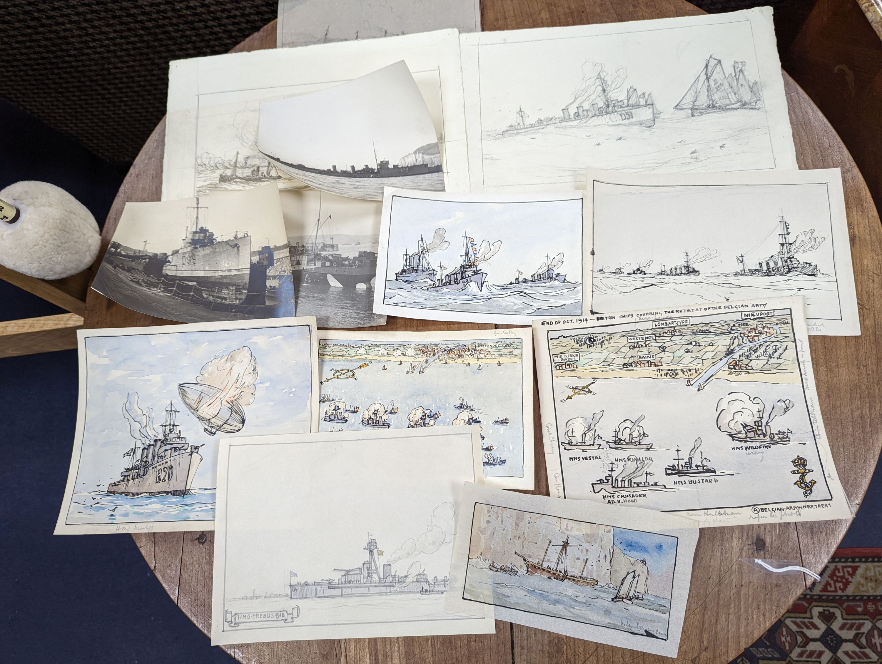 Nelson Dawson (1859-1941) assorted original artworks